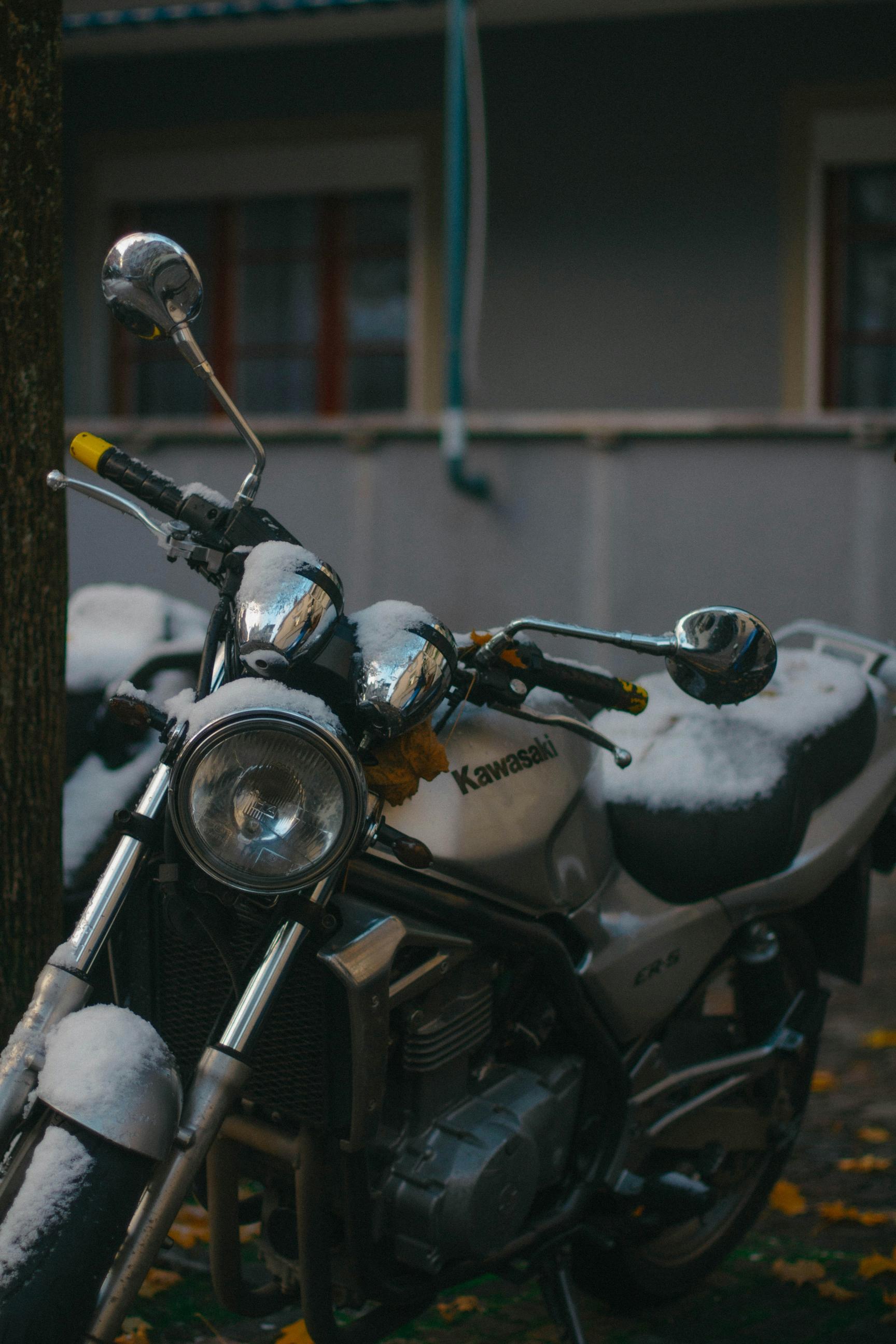 motor in de winter
